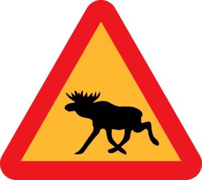 ryanlerch Warning Moose Roadsign