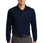Port Authority® - Long Sleeve Silk Touch™ Polo with Pocket. K500LSP 