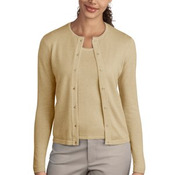 Port Authority® - Ladies Fine-Gauge Crewneck Cardigan Sweater. LSW280