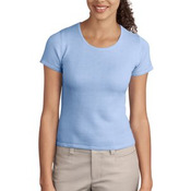 Port Authority® - Ladies Fine-Gauge Short Sleeve Scoop Neck Sweater. LSW282