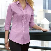 Port Authority® - Ladies Crosshatch Ruffle Easy Care Shirt. L644
