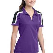 Sport-Tek® - Ladies Tricolor Shoulder Micropique Sport-Wick® Polo. LST658