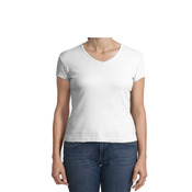 Ladies V-Neck Shirt (S22w White)