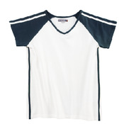 V-Neck With Color Strip Sleeves