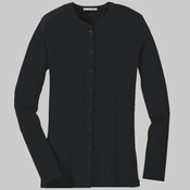 Ladies Concept Stretch Button Front Cardigan