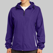 Ladies Colorblock Hooded Raglan Jacket
