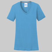 Ladies Performance Blend V Neck Tee