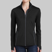 Ladies Sport Wick ® Stretch Contrast Full Zip Jacket