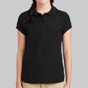 Girls Silk Touch Peter Pan Collar Polo