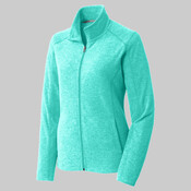 Ladies Heather Microfleece Full Zip Jacket
