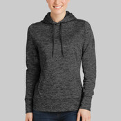 LST225SVJH Ladies PosiCharge ® Electric Heather Fleece Hooded Pullover