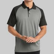 PosiCharge ® RacerMesh ® Raglan Heather Block Polo