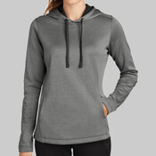 Ladies PosiCharge ® Sport Wick ® Heather Fleece Hooded Pullover