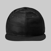 Camo Flat Bill Snapback Cap