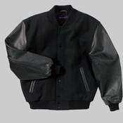 Wool and Leather Letterman Jacket