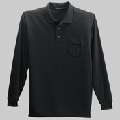 Port Authority® - Long Sleeve Silk Touch™ Polo with Pocket. K500LSP 
