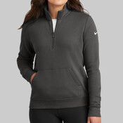 Ladies Club Fleece Sleeve Swoosh 1/2 Zip