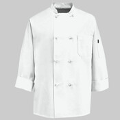 Eight Knot Button Chef Coat with Thermometer Pocket