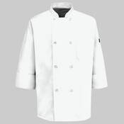 Eight Pearl Button Chef Coat with Thermometer Pocket
