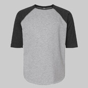 Youth Baseball Fine Jersey Three-Quarter Sleeve Tee