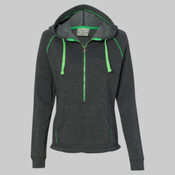 Women's Triblend Half-Zip Hooded Sweatshirt