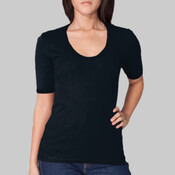4362 Baby Rib S/S U-Neck T-Shirt