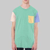 RSA2404 Power Washed Color Block Pocket T-Shirt