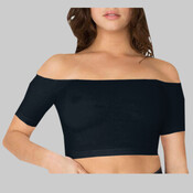 RSA8389 Cotton Spandex Off-Shoulder Top
