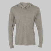 Unisex Triblend Hooded Long Sleeve Pullover T-Shirt