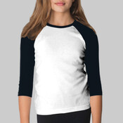 4253 Youth Baby Rib 3/4 Sleeve Raglan