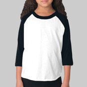 BB153 Toddler Poly-Cotton 3/4 Sleeve Raglan