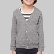 BR100 Toddler Tri-Blend Rib Cardigan