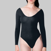 RSA8357 Cotton Spandex Jersey Double U-Neck L/S Bodysuit