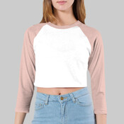 RSABB354 Poly-Cotton Cropped 3/4 Sleeve Raglan