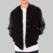 RSAWN402 Wool Club Jacket w/Leather Sleeves