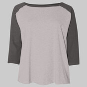 Women's Curvy Collection Baseball Three-Quarter Sleeve Tee