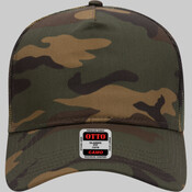 OTTO CAP® Camouflage 5 Panel Mid Profile Mesh Back Trucker Hat