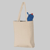 11L Canvas Tote with Contrast-Color Handles