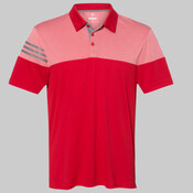 Men's Heathered 3-Stripes Colorblocked Polo
