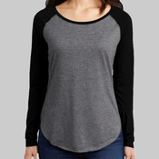 Women's PosiCharge ® Long Sleeve Tri Blend Wicking Scoop Neck Raglan Tee