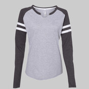 Women's Fine Jersey Mash Up Long Sleeve T-Shirt