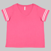 Women's Curvy Collection Vintage Football T-Shirt