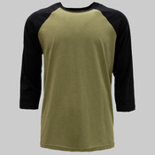 Unisex CVC Three-Quarter Sleeve Raglan T-Shirt