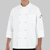 100% Polyester Ten Pearl Button Chef Coat
