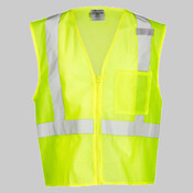 Unisex Single Pocket Zipper Mesh Vest