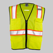 Unisex 6 Pocket Contrast Class 2 Vest