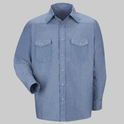 Men's Tall Deluxe Western Style Long Sleeve Shirt