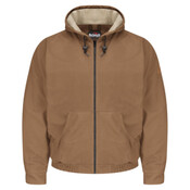 Men's Tall Brown Duck Hooded Jacket - EXCEL FR® ComforTouch