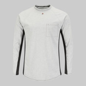 Men's Long Sleeve FR Two-Tone Base Layer with Concealed Chest Pocket - EXCEL FR