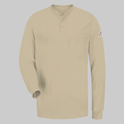 Men's Tall Long Sleeve Tagless Henley Shirt